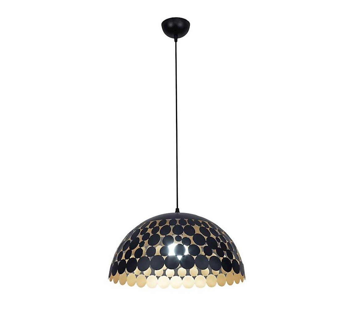 Lustr na lanku LISA BLACK 1xE27/60W/230V