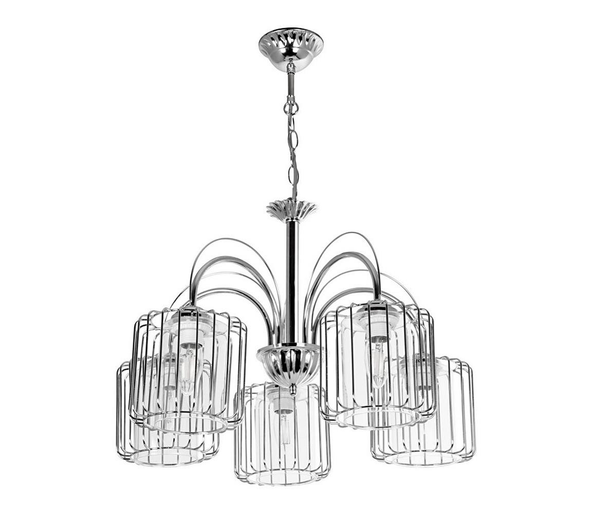 Lustr na řetězu 5xE27/60W/230V