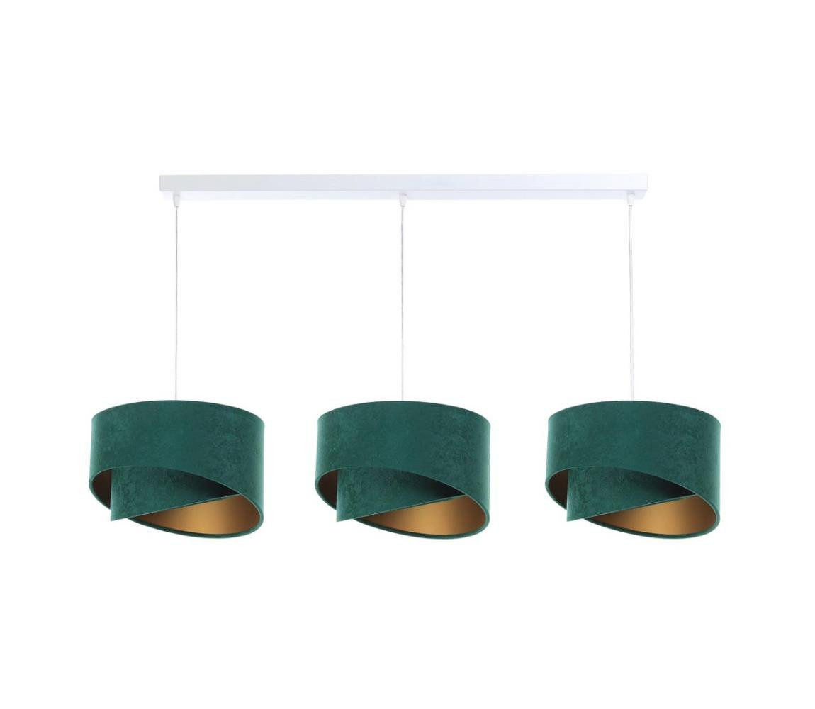 Lustr na lanku GALAXY 3xE27/60W/230V zelená/zlatá