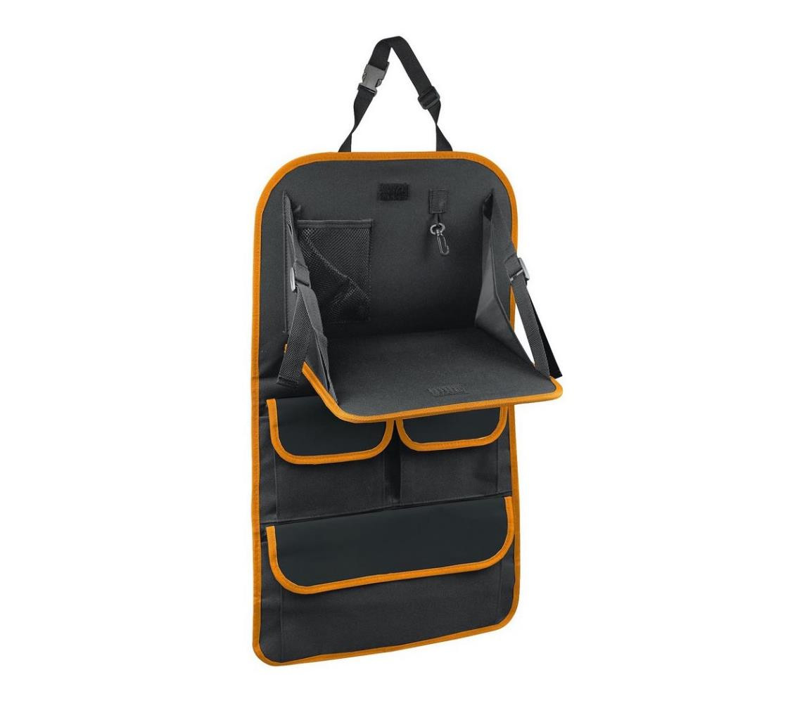 Organizér se stolkem do auta 69,5x40,5 cm černá/oranžová