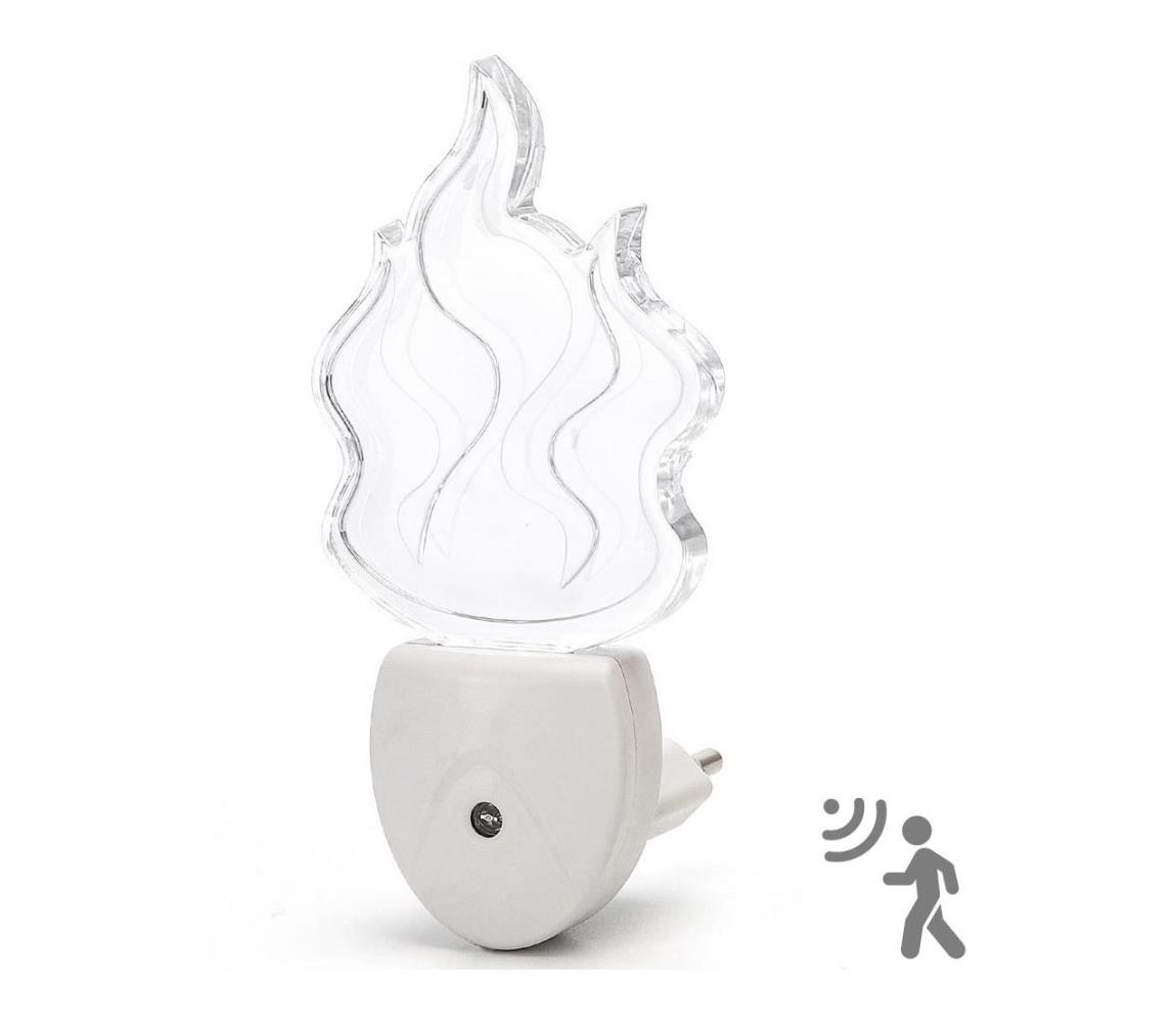 B.V.  - LED RGB Noční světlo se senzorem LED/0,5W/230V plamen