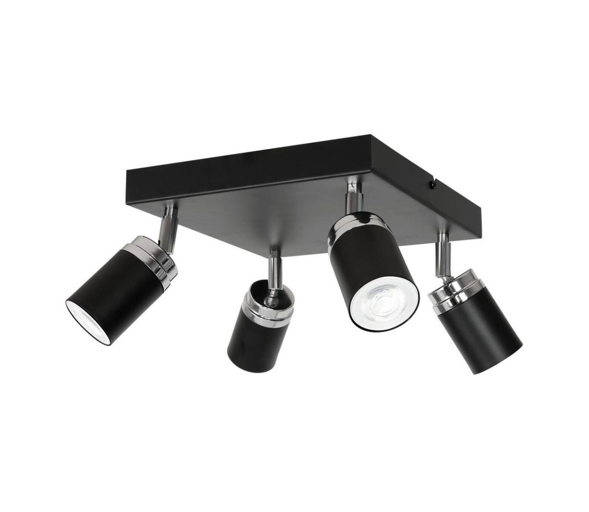 Bodové svítidlo RENO 4xGU10/8W/230V černá/chrom