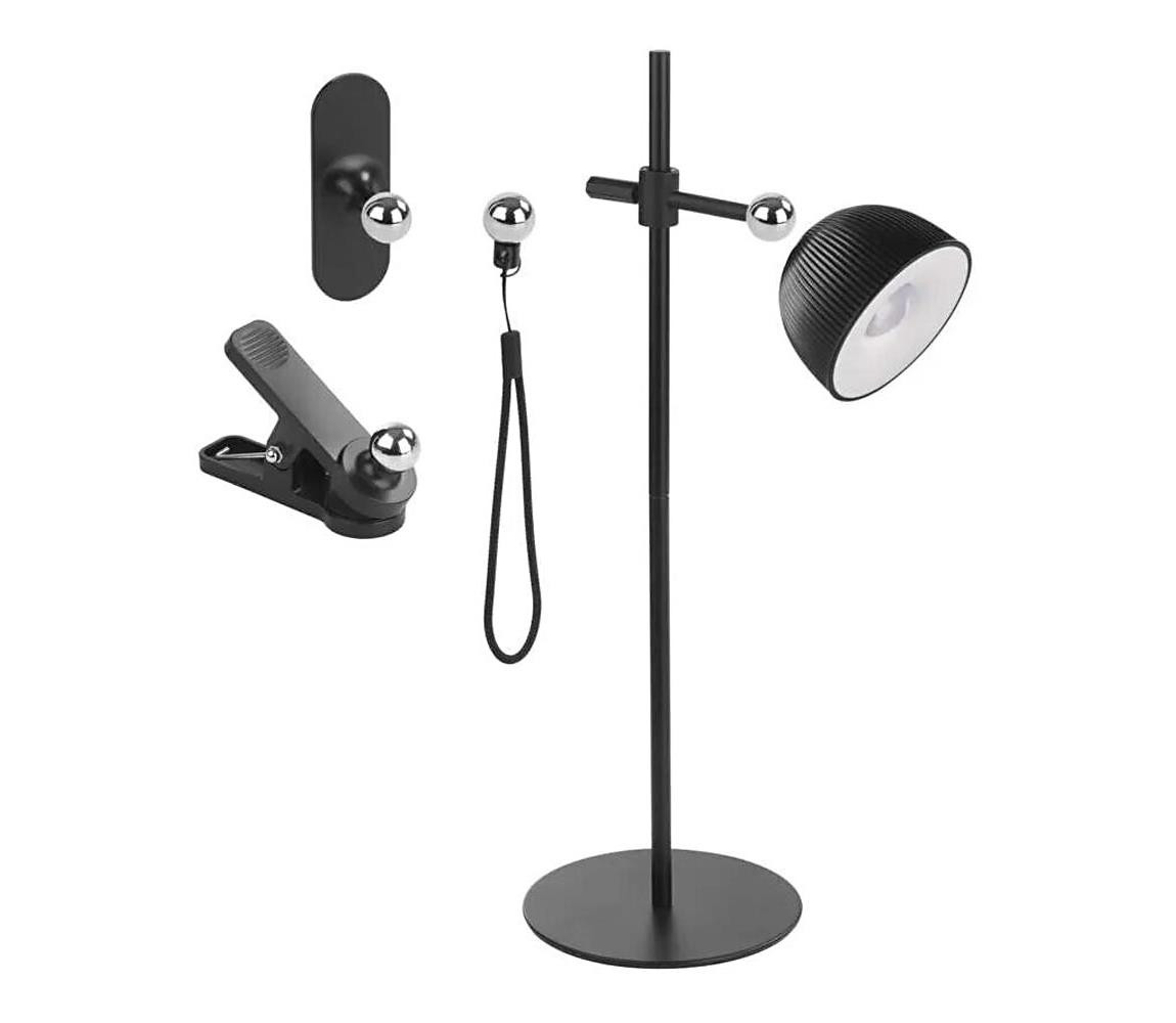 LED Stmívatelná nabíjecí stolní lampa magnetická 4v1 LED/4,2W/3,7V 4000K černá