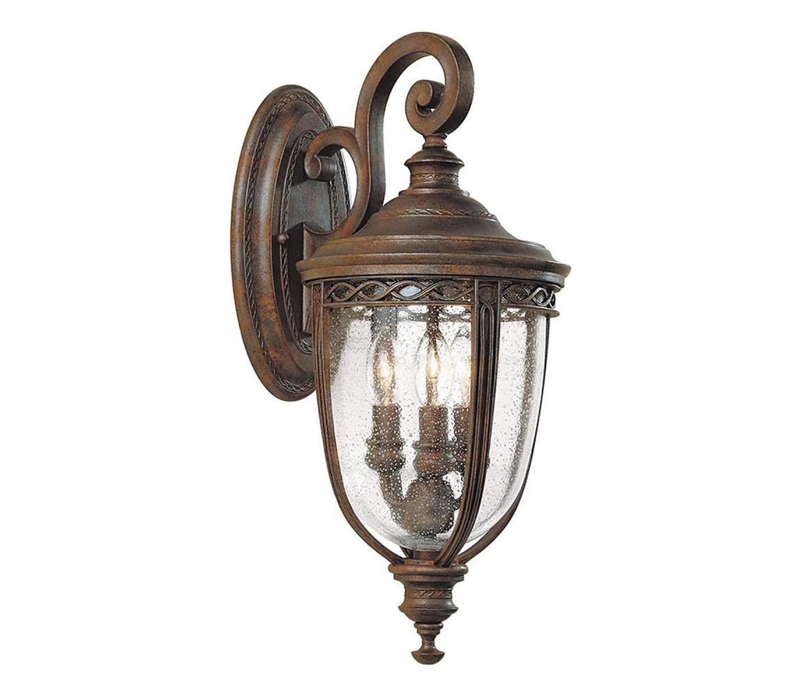 Elstead Feiss FE-EB2-M-BRB-Venkovní nástěnné svítidlo ENGLISH BRIDLE 3xE14/60W/230V IP44