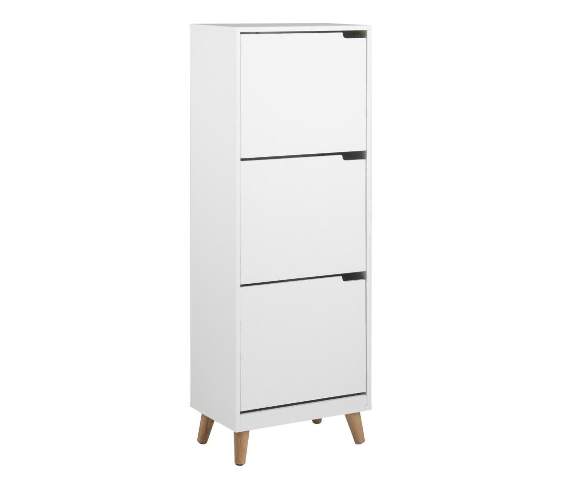 Actona Botník se 3 zásuvkami CARLY bílá