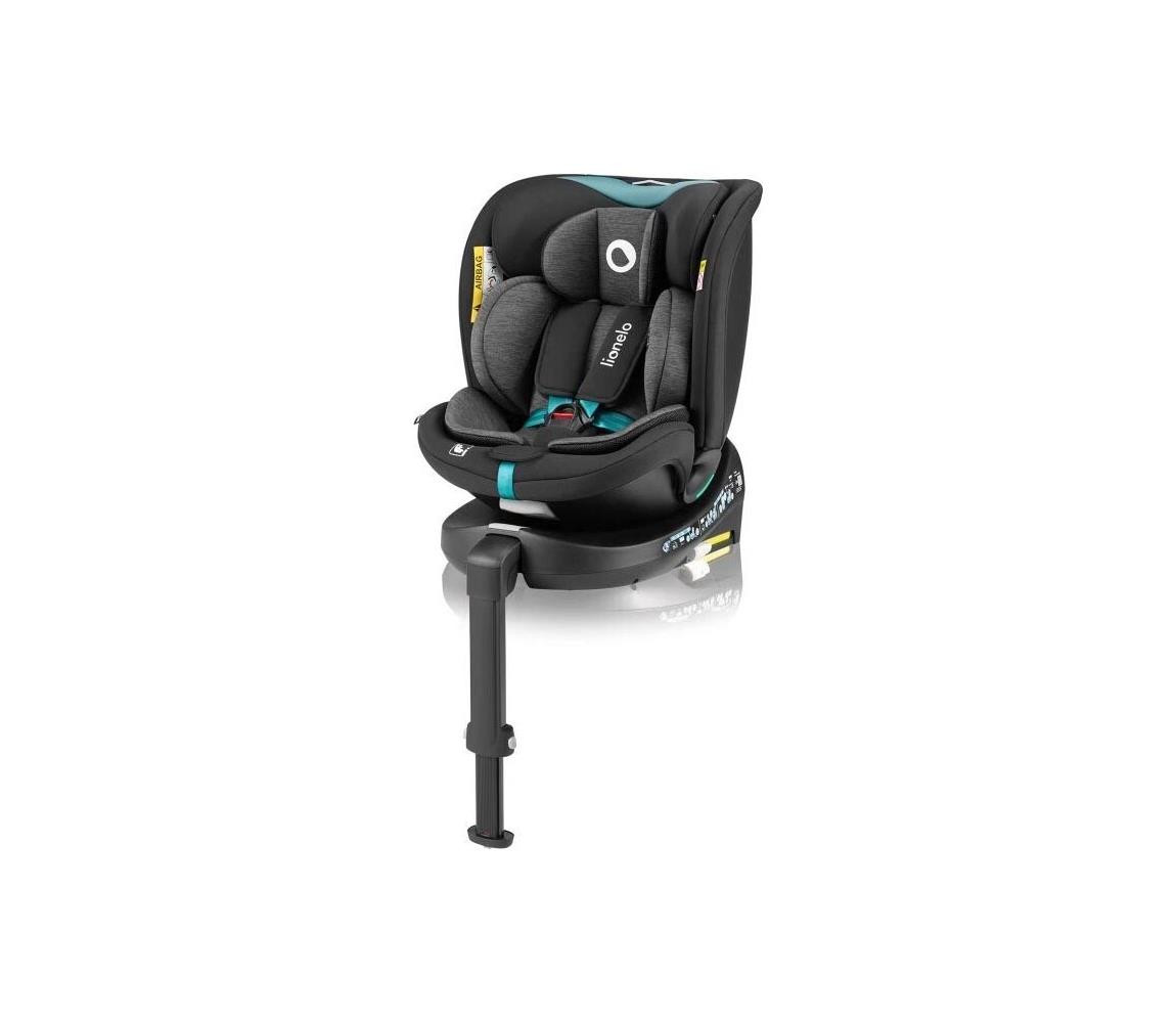 Lionelo Lionelo - Autosedačka se základnou otočná NAVY i-Size 40-150 cm černá/tyrkysová
