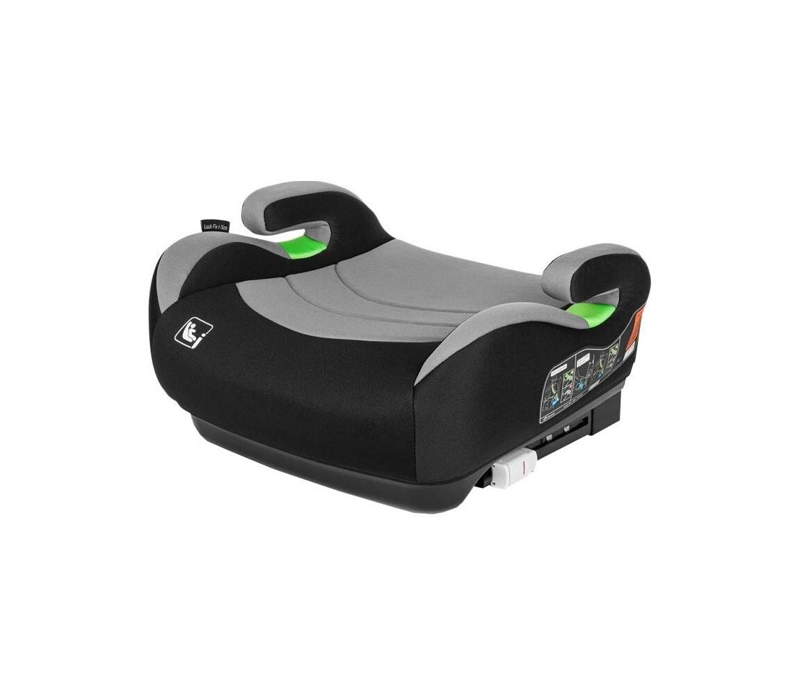 Lionelo Lionelo - Podsedák do auta LUUK FIX i-Size 125-150 cm černá/šedá