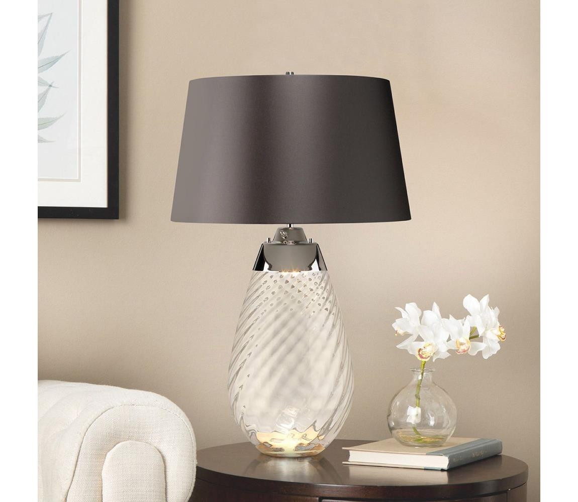 Elstead Elstead LENA-TL-L-SMOKE - LED Stolní lampa LENA 1xE27/40W/230V 74 cm šedá