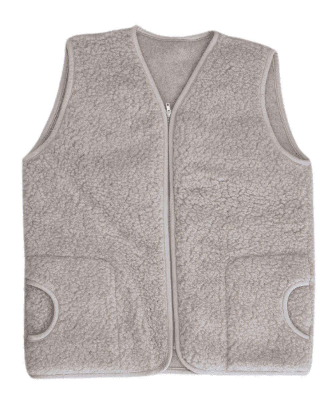 Merino Vlněná vesta Tumbler pánská, béžová Délka: XL