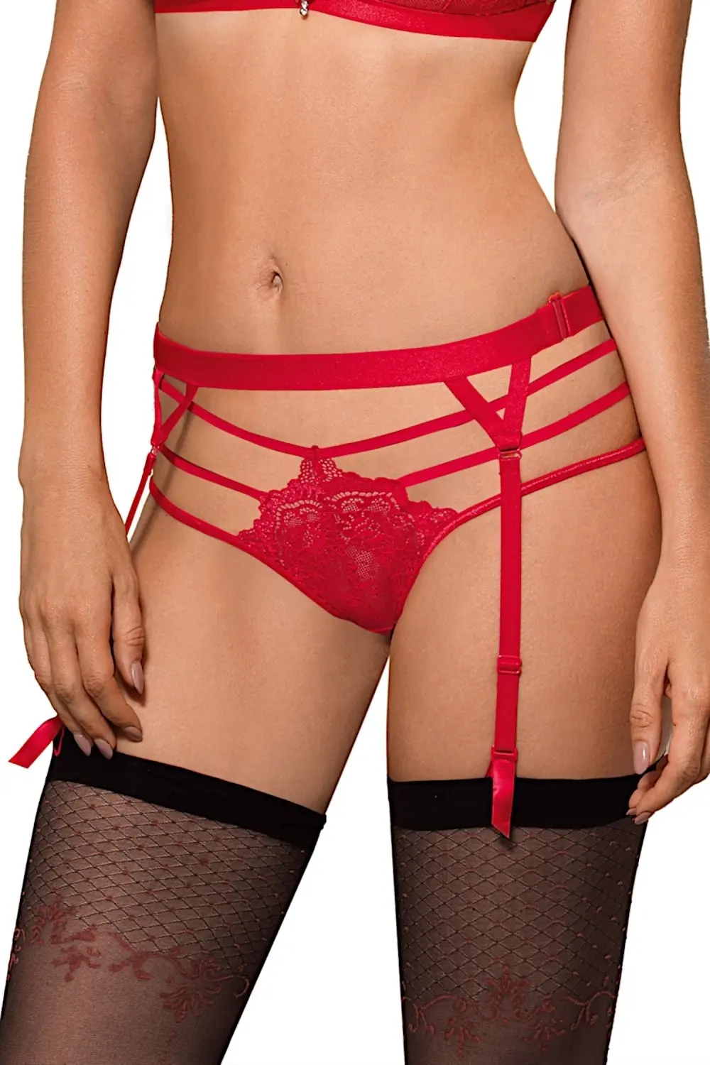 Dámský podvazkový pás Cyria red