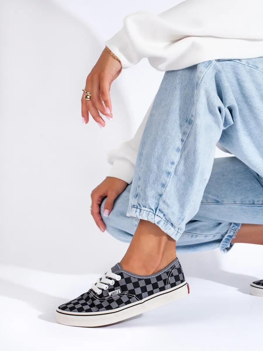 Exkluzívní dámské tenisky šedé bez podpatku