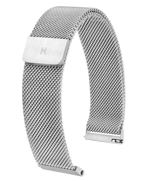 Řemínek Hirsch Milanaise - stříbrný - 20 mm