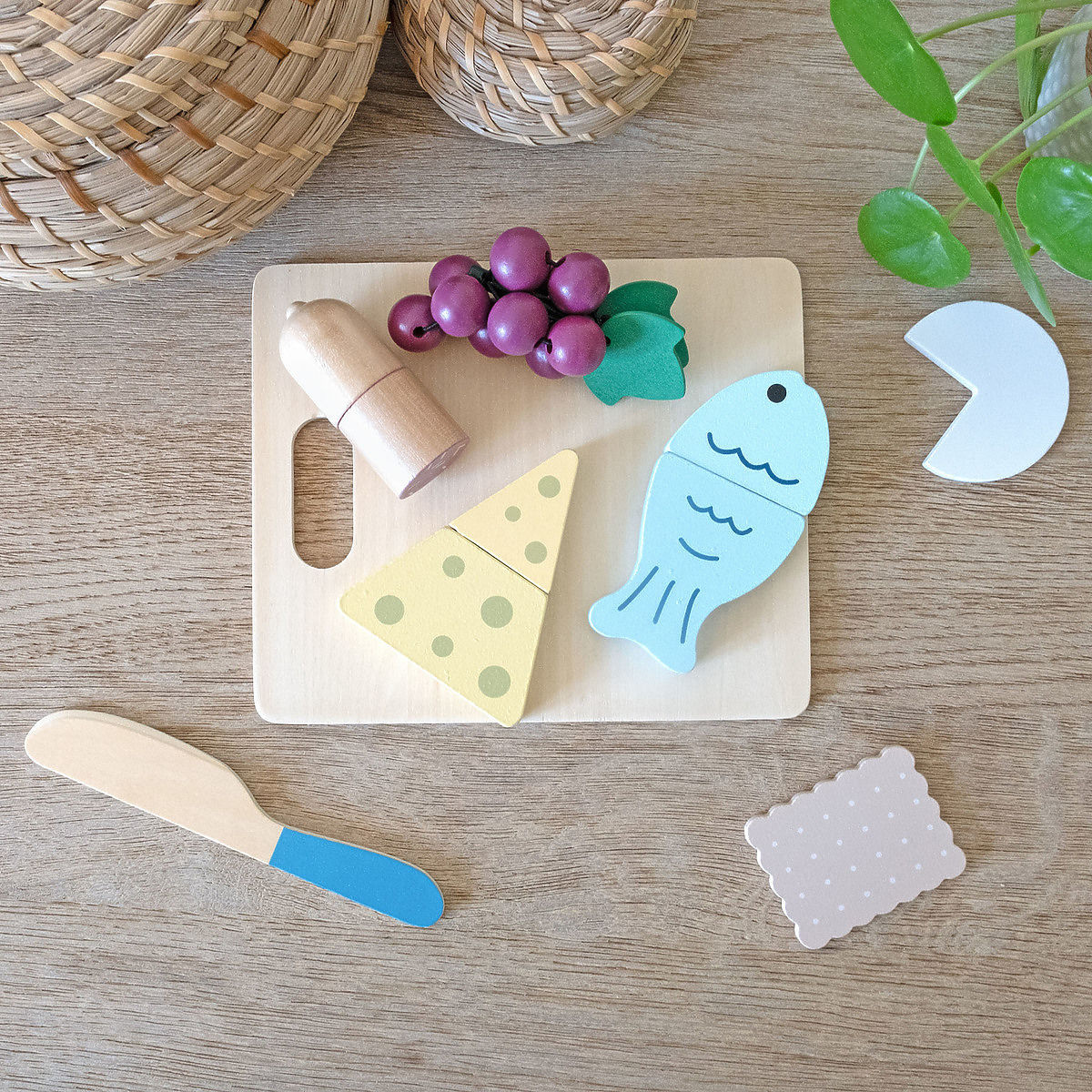 Ourbaby® Dřevěné potraviny - krájení - Snack combination