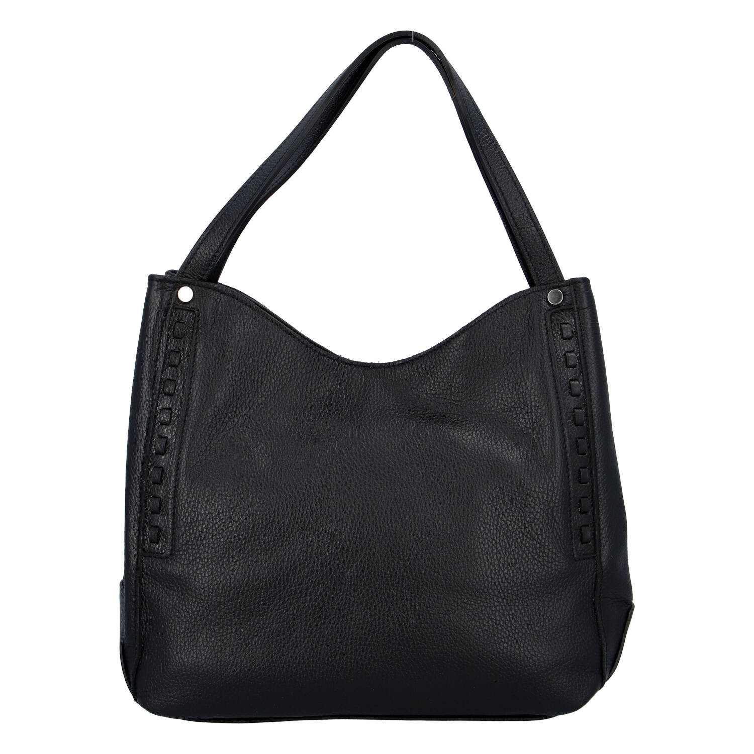 Dámská kožená kabelka přes rameno černá - Delami Evelyn černá