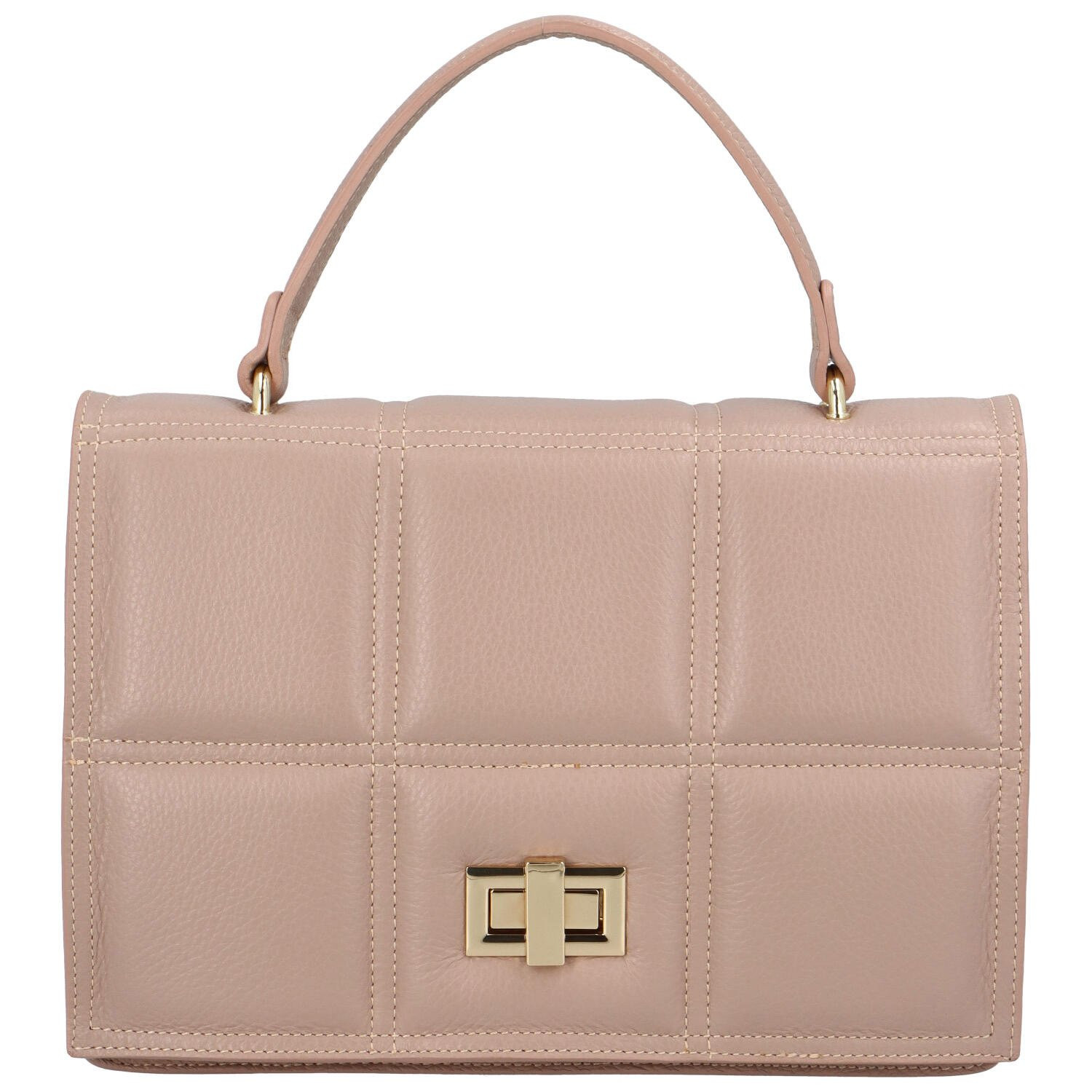 Dámská kožená kabelka do ruky pudrově růžová - ItalY Diana pudrová