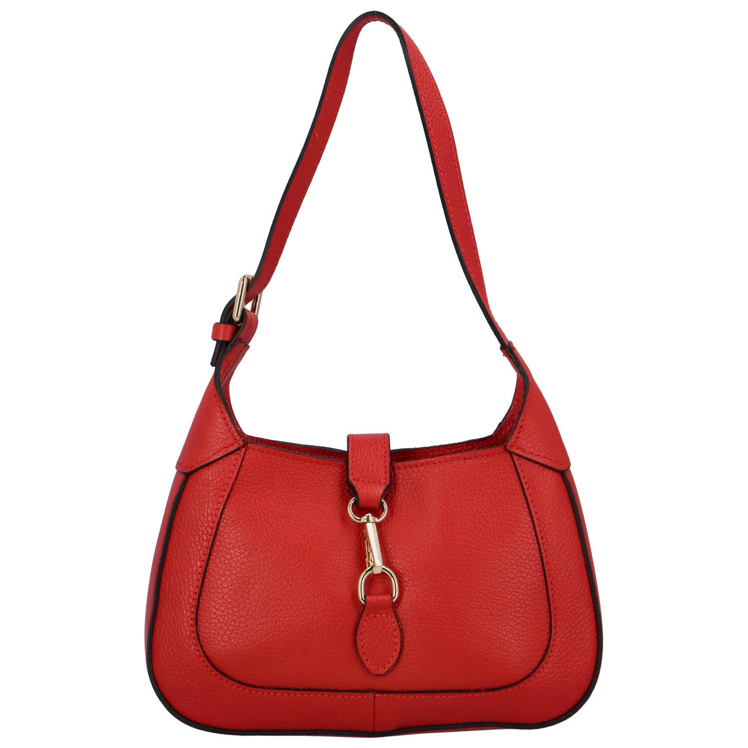 Dámská kožená kabelka přes rameno červená - Delami Levellois červená
