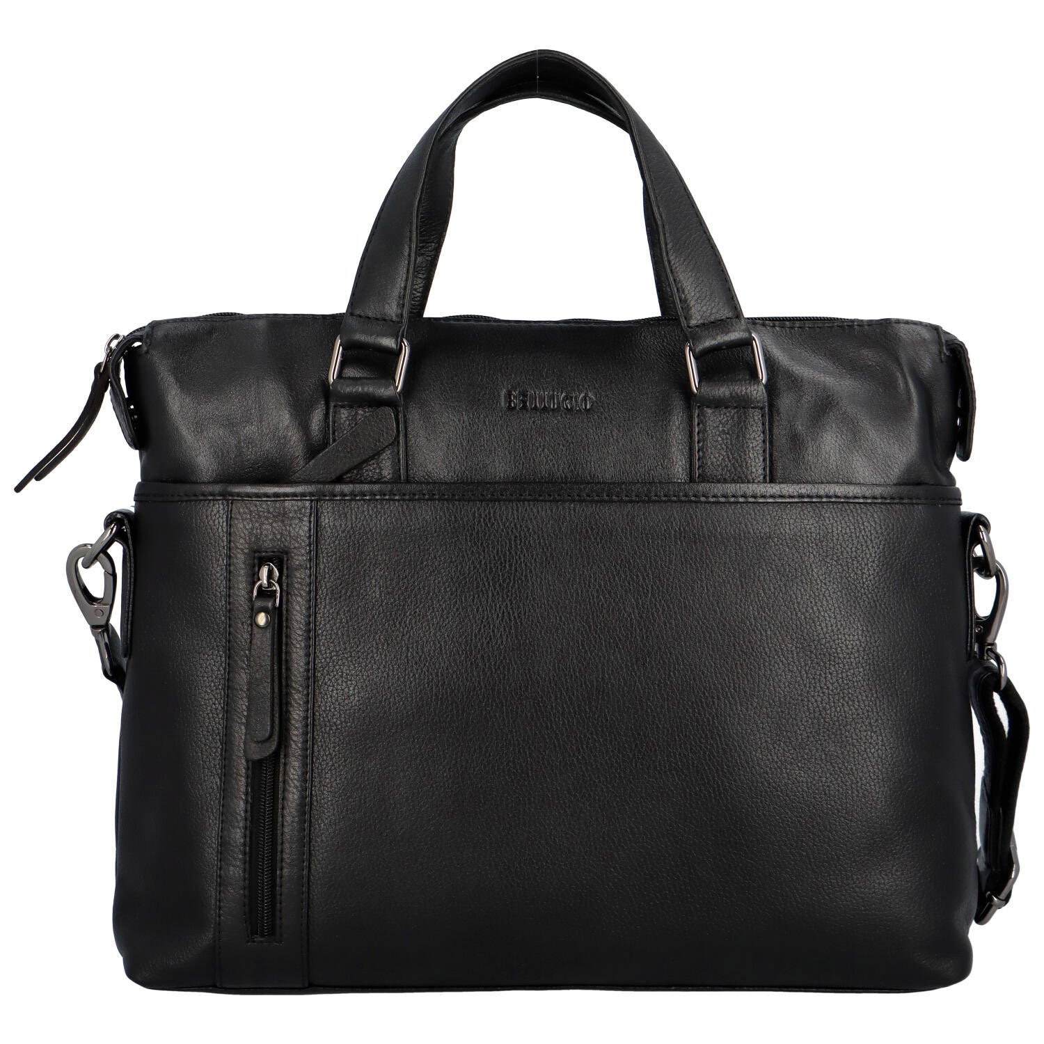 Kožená business taška černá - Bellugio Ector černá