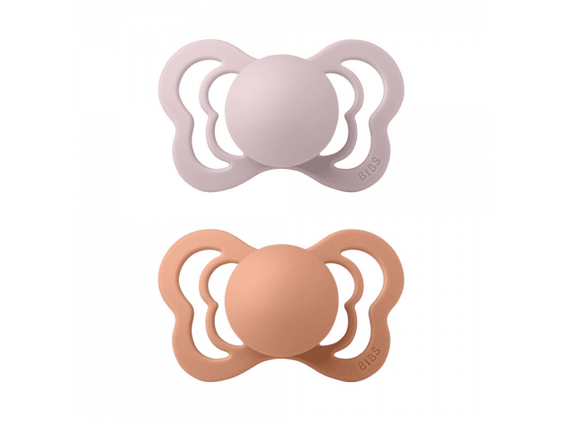 Bibs Dudlíky COUTURE Pink Plum/Peach velikost 1, přir.kaučuk 2ks