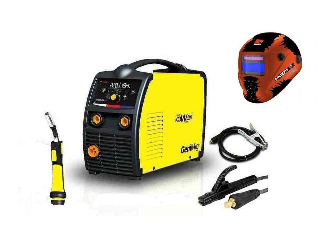 GeniMig 220LCD výhodný SET Varianta: SET 1: svářečka s výbavou v popisu stroje + kukla eco KWXSTGM220LCD
