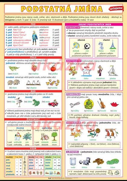 Podstatná jména - určujeme A4 (30x21 cm)