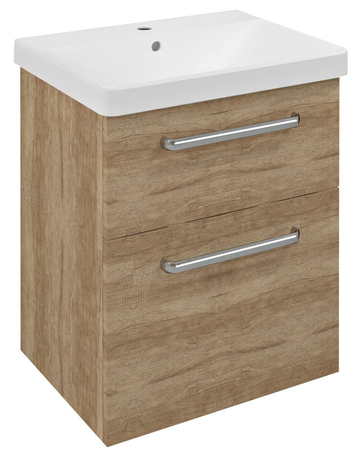 Sapho THEIA umyvadlová skříňka 56,4x70x44,2cm, 2xzásuvka, dub alabama