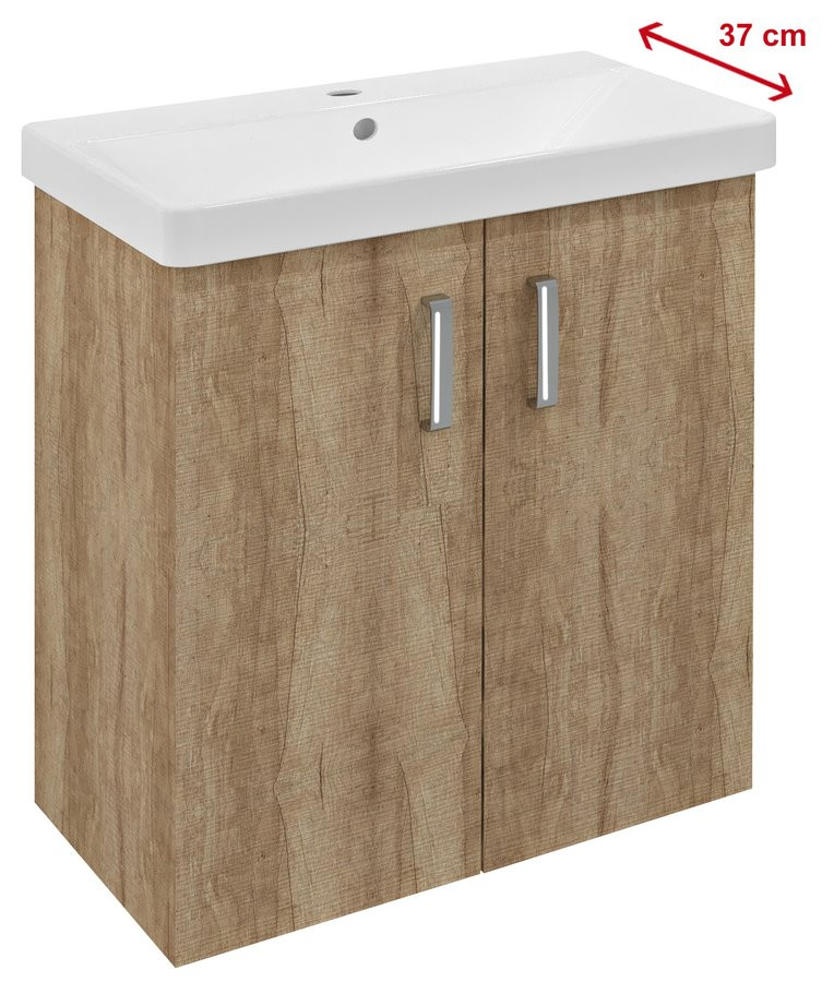 Sapho THEIA umyvadlová skříňka 66,3x70x35cm, 2x dvířka, dub alabama