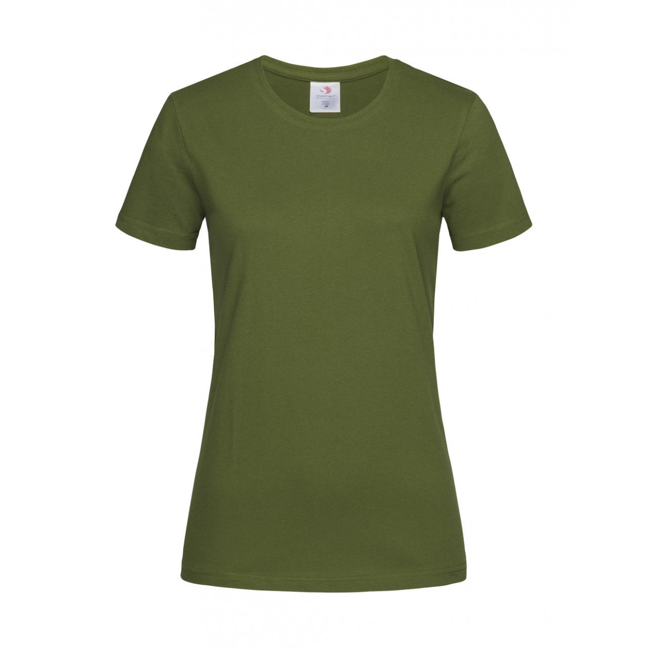 Tričko dámské Stedman Fitted s kulatým výstřihem - olivové, S