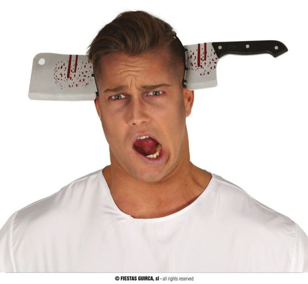 Čelenka - krvavý sekáček - Halloween - GUIRCA