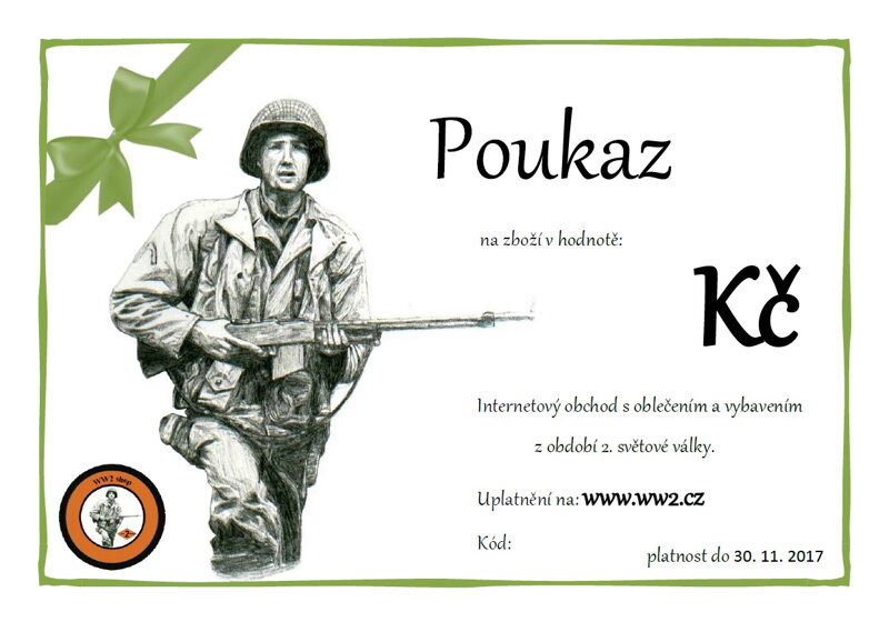 dárkový poukaz na zboží různé hodnoty, hodnota certifikátu 500 Kč