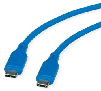 Roline USB 2.0 kabel USB C(M) - USB C(M), silikon, 60W, 1m, modrý