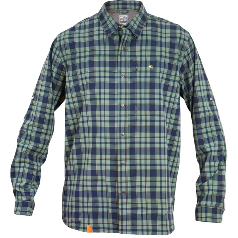 Warmpeace Pánská odolná košile s dlouhým rukávem Warmpeace Tucson Sage green