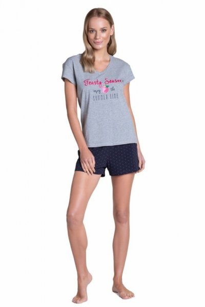 Henderson Ladies Tyla 38885 šedé Dámské pyžamo M šedá