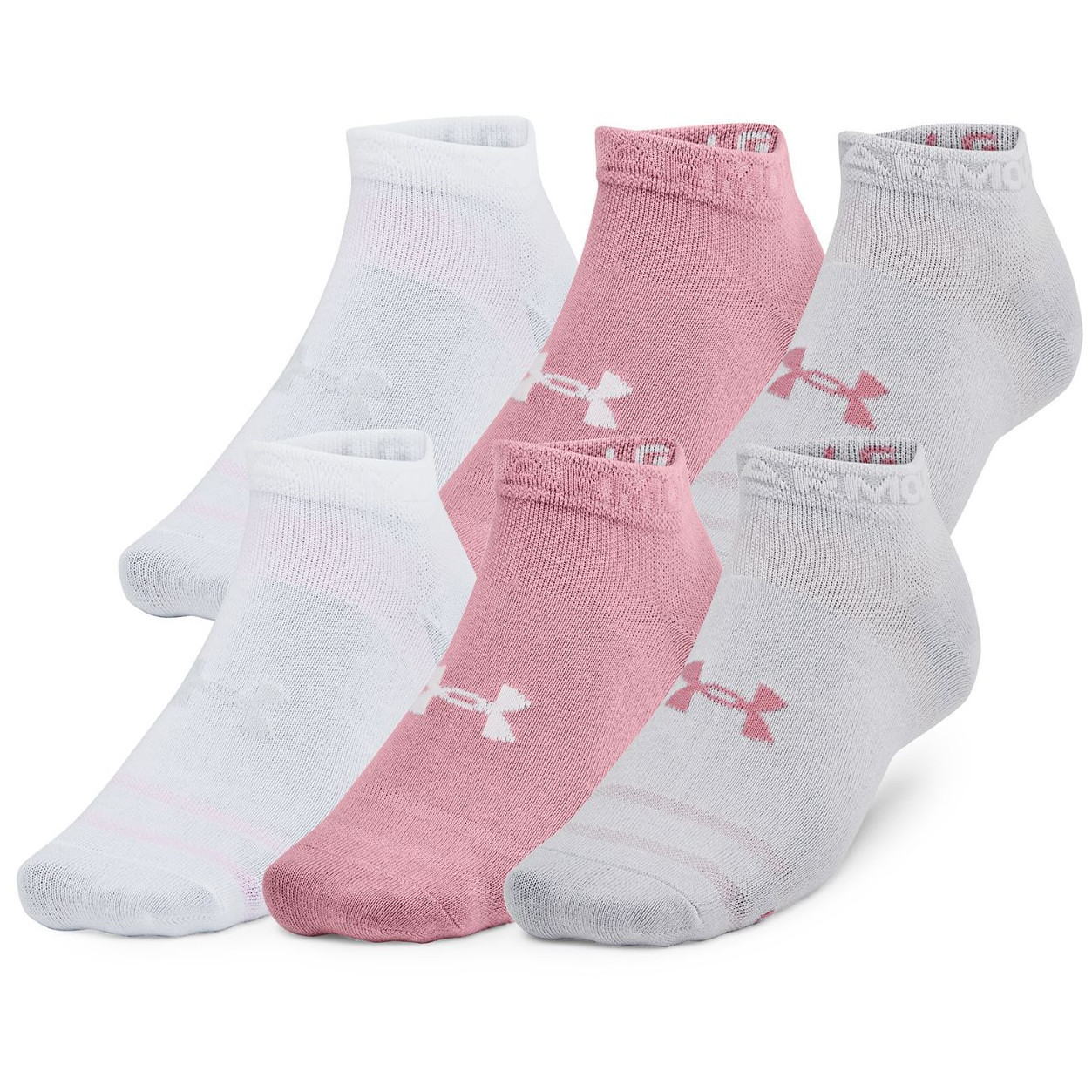 Sada ponožek Under Armour Essential 6pk Low Velikost ponožek: 42-47,5 / Barva: růžová