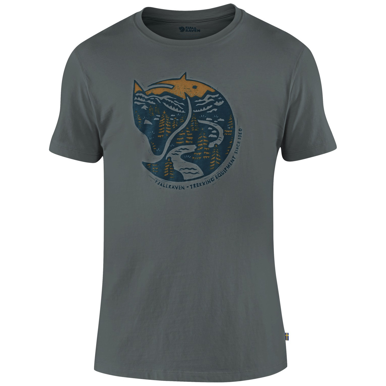 Pánské triko Fjällräven Arctic Fox T-shirt M Velikost: M / Barva: modrá/šedá