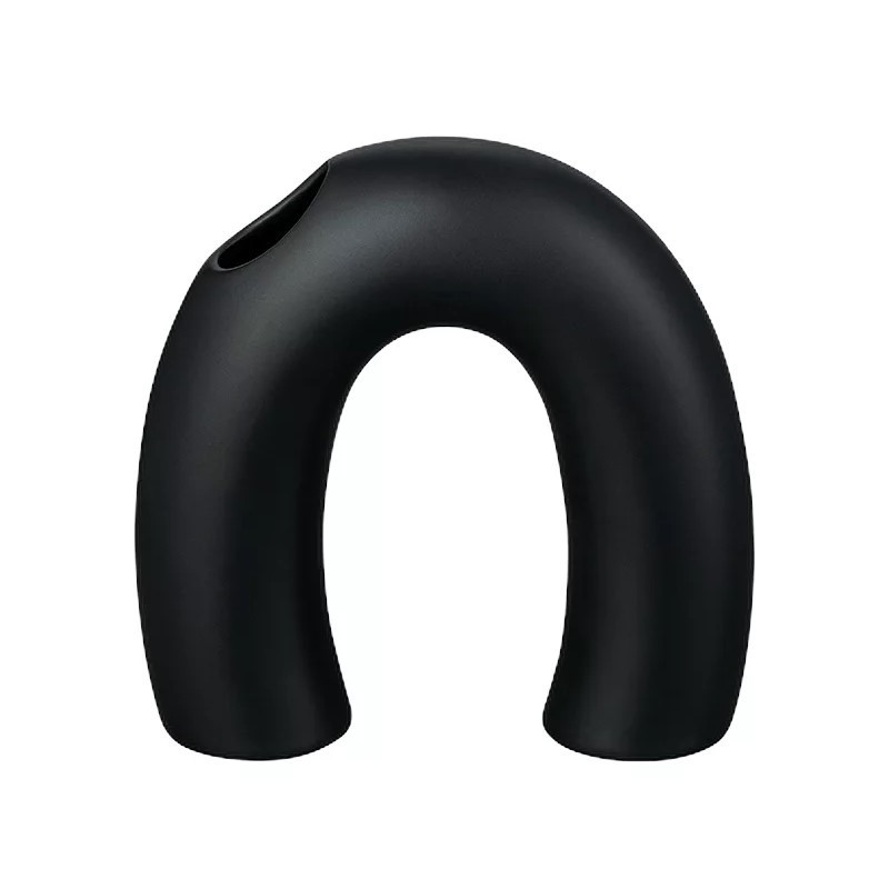 Váza KAGETSU 12 cm, černá, kamenina, Blomus