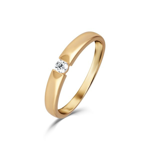 Prsten soliter se syntetickým kamenem 223-087-2427 61-2.00g