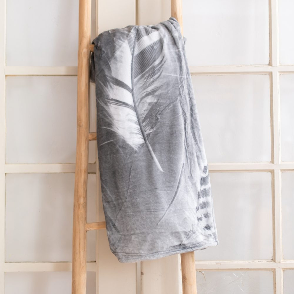 Homeville deka mikroplyš Peří šedé - 150x200 cm