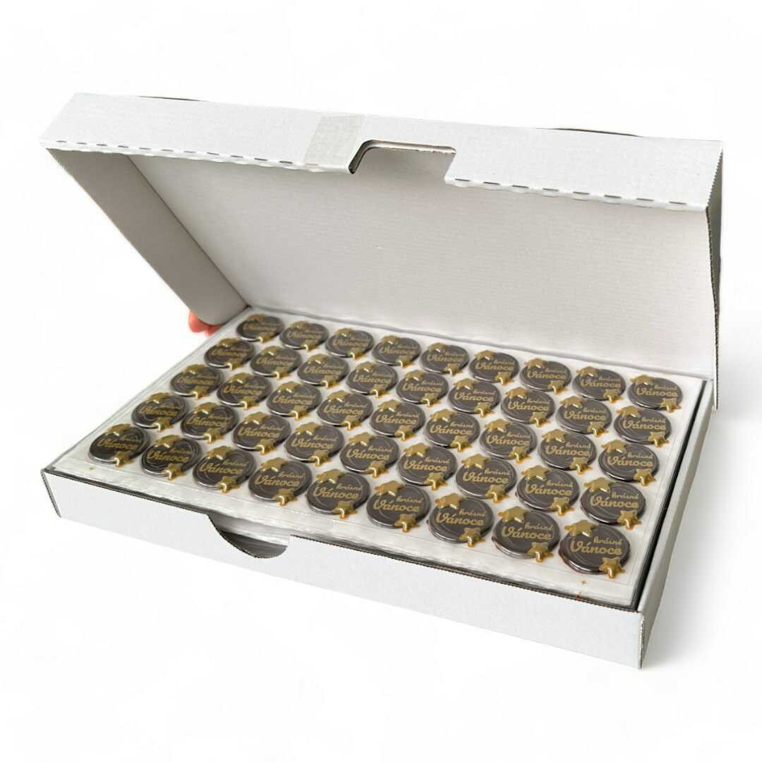 Čokoládová dekorace Krásné Vánoce Množství v balení: 135 ks