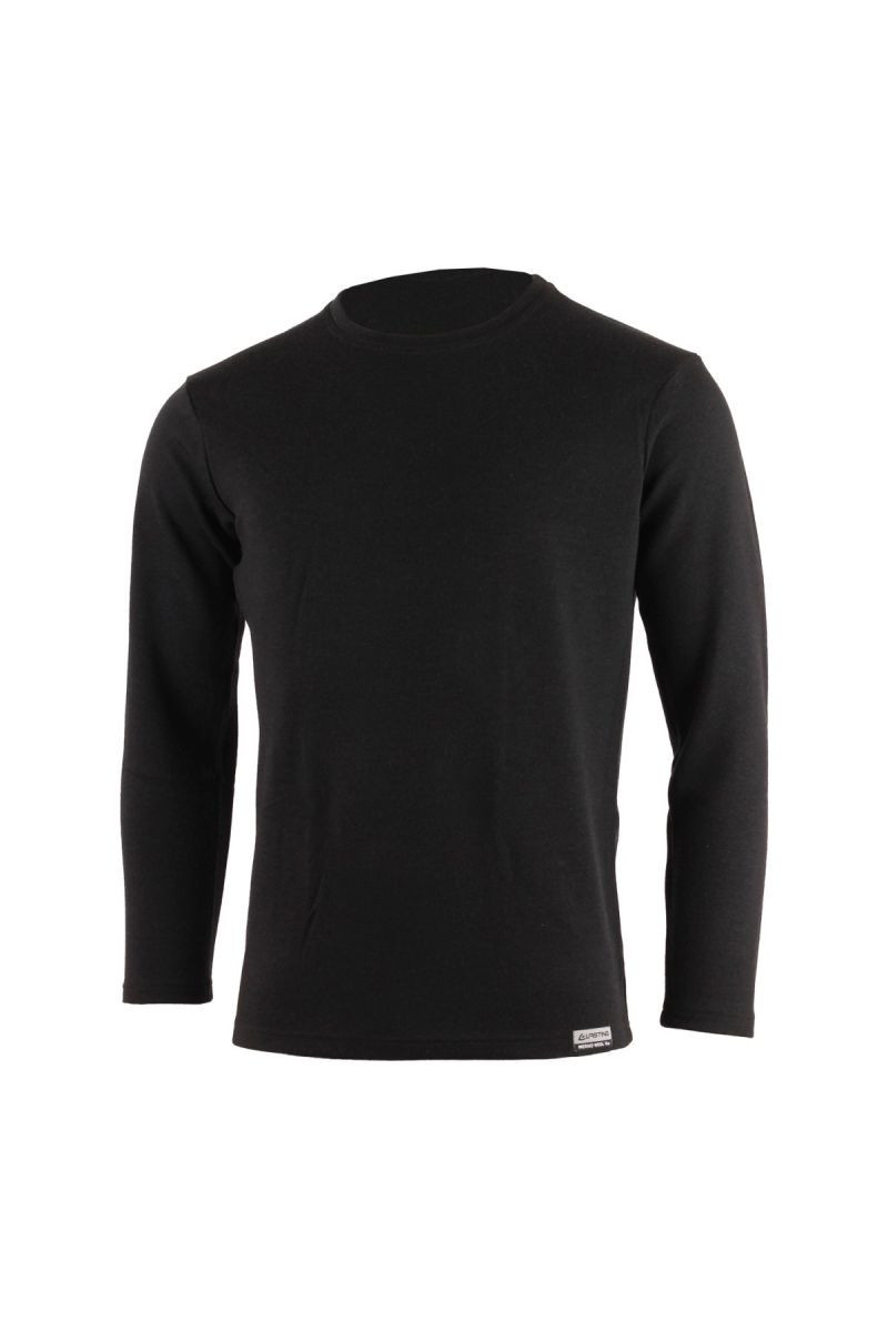 Lasting pánská merino mikina WOLK 9090 černá Velikost: XL