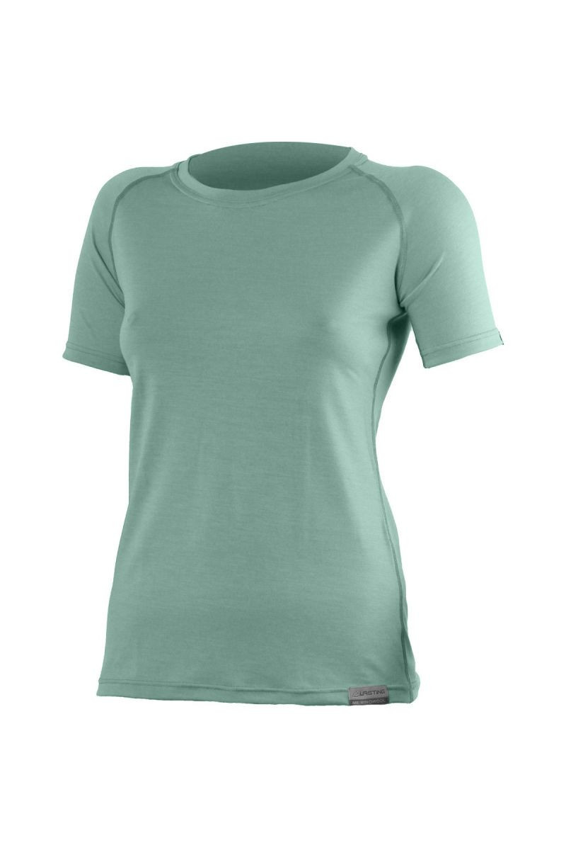 Lasting dámské merino triko ALEA 7575 zelené Velikost: M