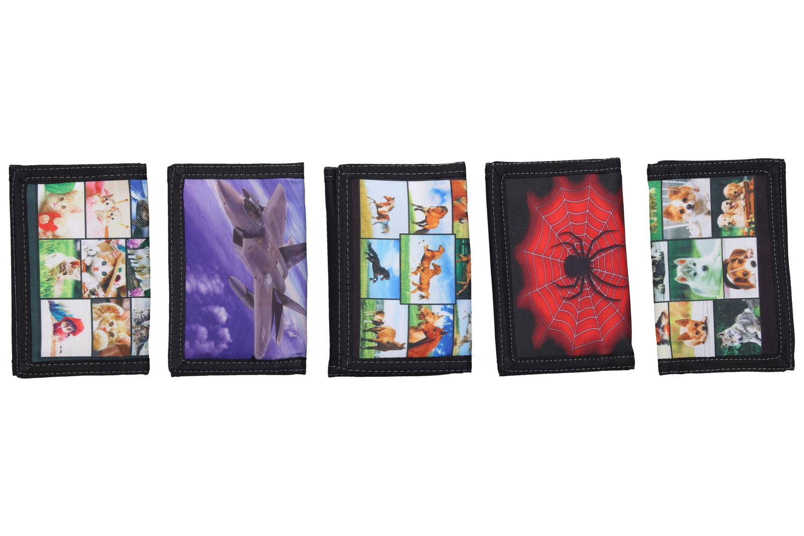 Peněženka na suchý zip 12,5x25 cm MIX