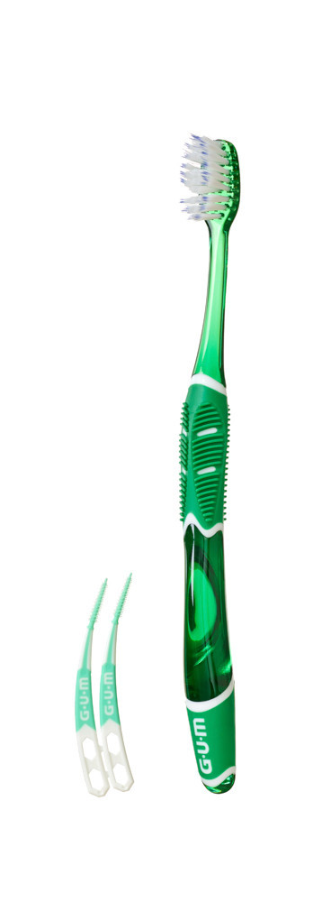 Zubní kartáček GUM PRO Medium a masážní mezizubní kartáček GUM