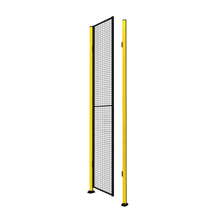 Jednokřídlé dveře X-GUARD, včetně sloupků a drátěné výplně, bez překladu, 2300x900 mm