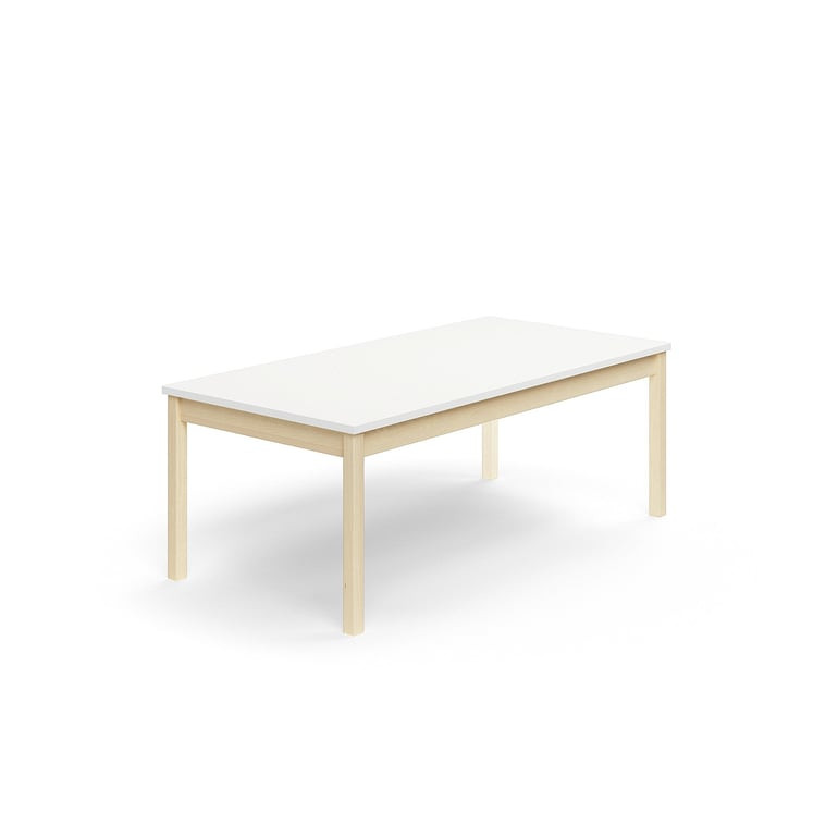 Stůl DECIBEL, 1600x800x590 mm, akustická HPL deska, bříza/bílá