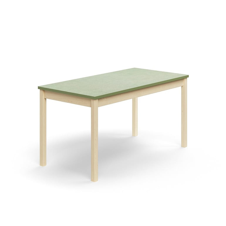 Stůl DECIBEL, 1400x700x720 mm, akustické linoleum, bříza/zelenošedá