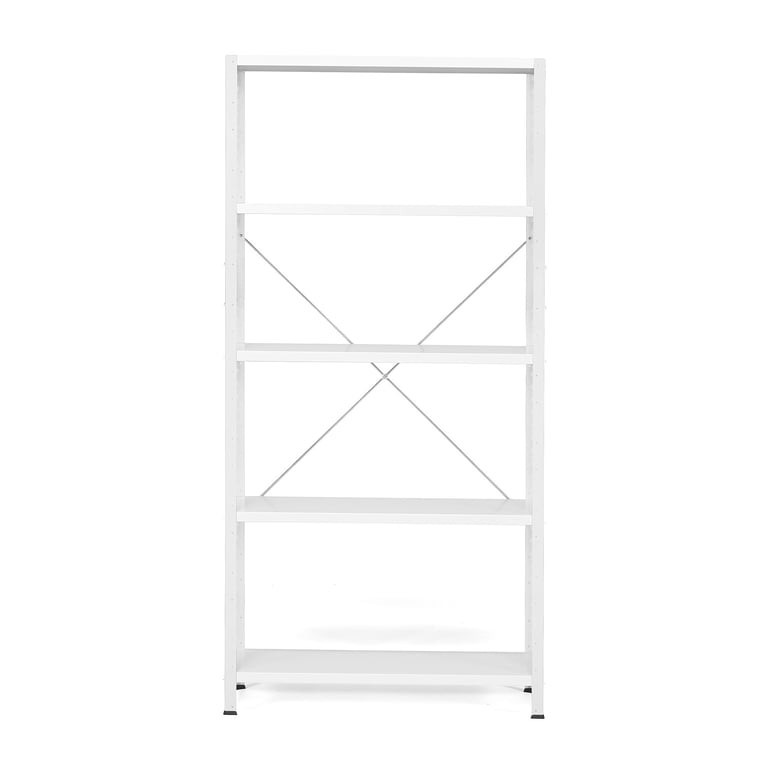 Kovový regál IDEAL, 5 polic, 1970x1010x600 mm, světle šedý