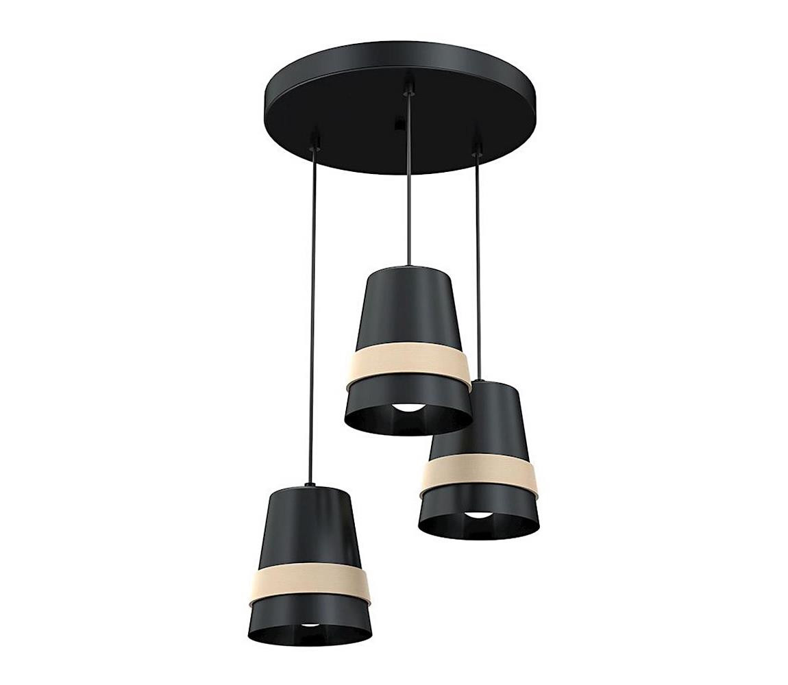 Lustr na lanku VENEZIA 3xE27/60W/230V černá