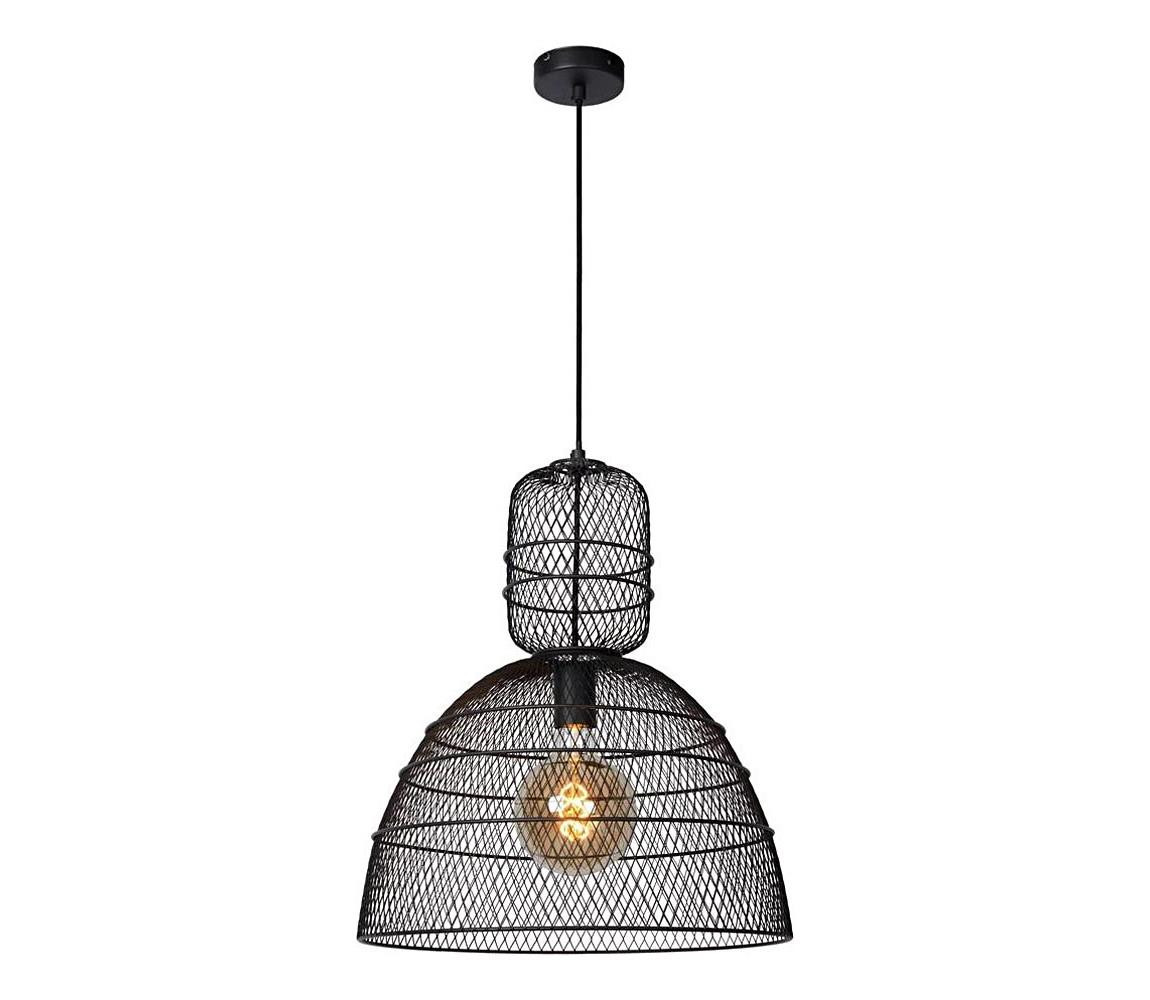 Lucide Lucide 78395/01/30 - Lustr na lanku GASSET 1xE27/60W/230V černá