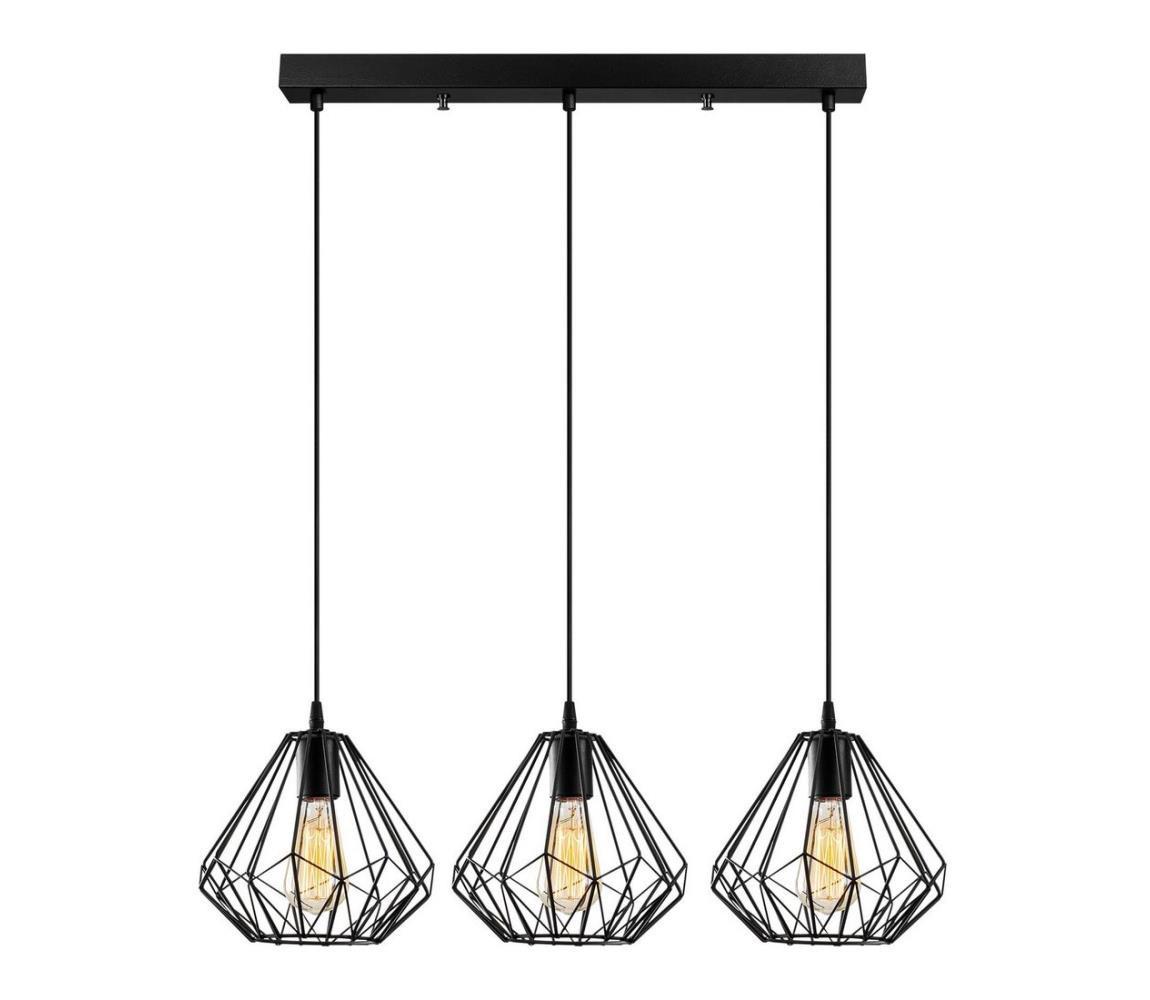 Lustr na lanku DIAMOND 3xE27/100W/230V