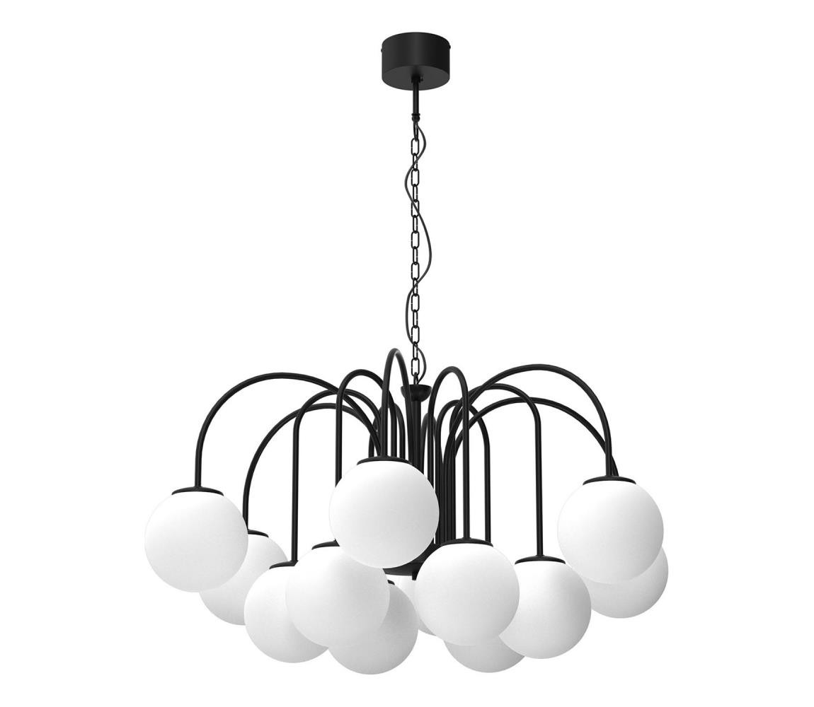 Lustr na řetězu CAMBRIDGE 12xE14/60W/230V černá